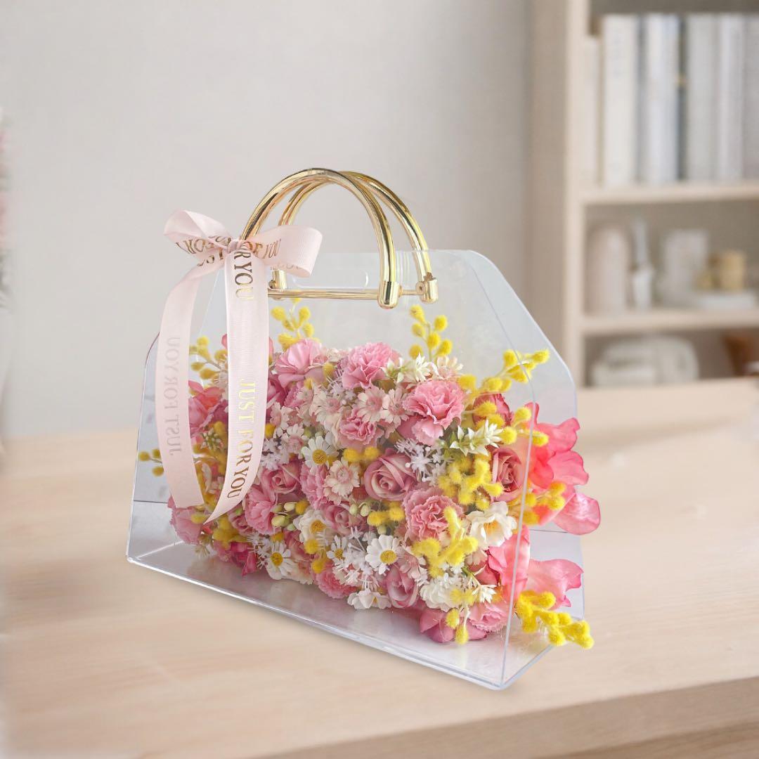 無料ラッピング】光触媒フラワー「クリスタル・フルール・バッグ」薔薇