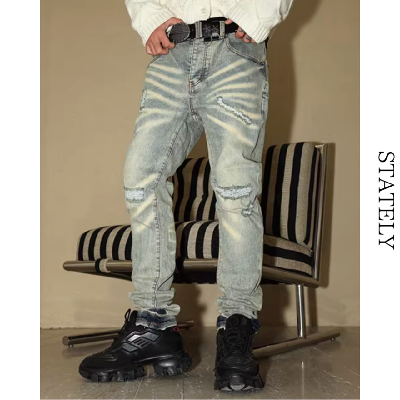 Sunfade Crash ストレッチ デニムパンツ_B106・画像4