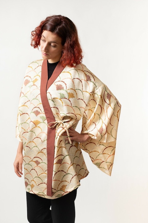 #94 Kimono jacket made from japanese silk kimono