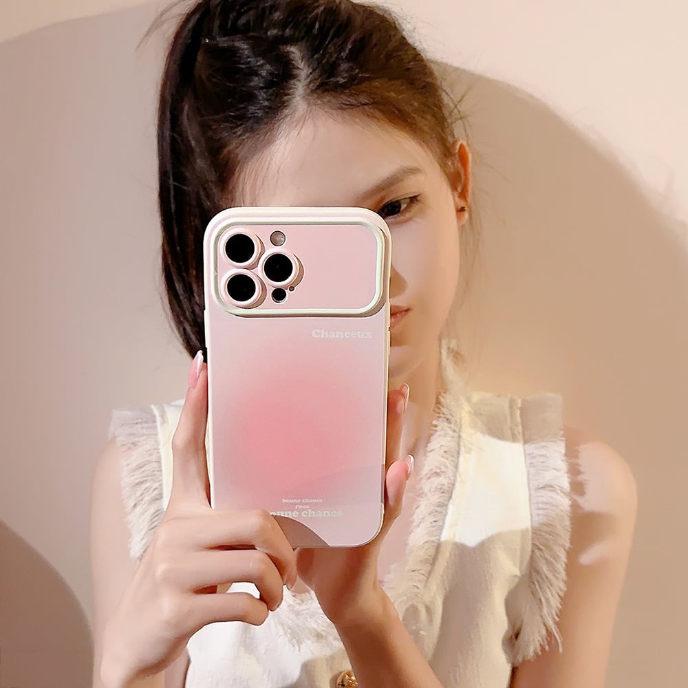 iPhone15対応】ピーチカラーに一目惚れ◎かわいいピンク