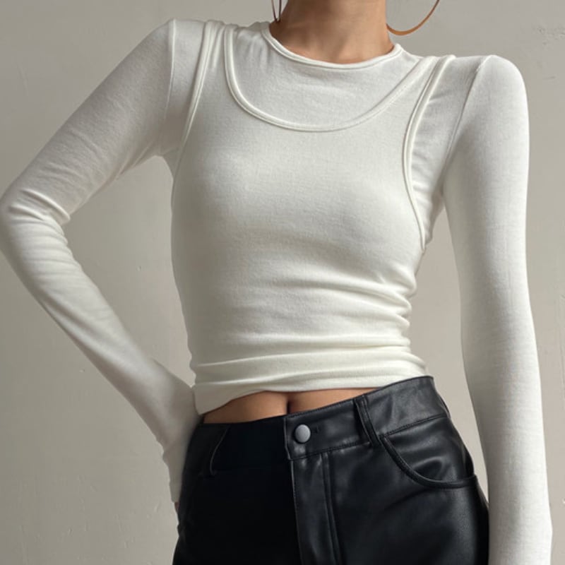 two-piece layered cut and sew 10961