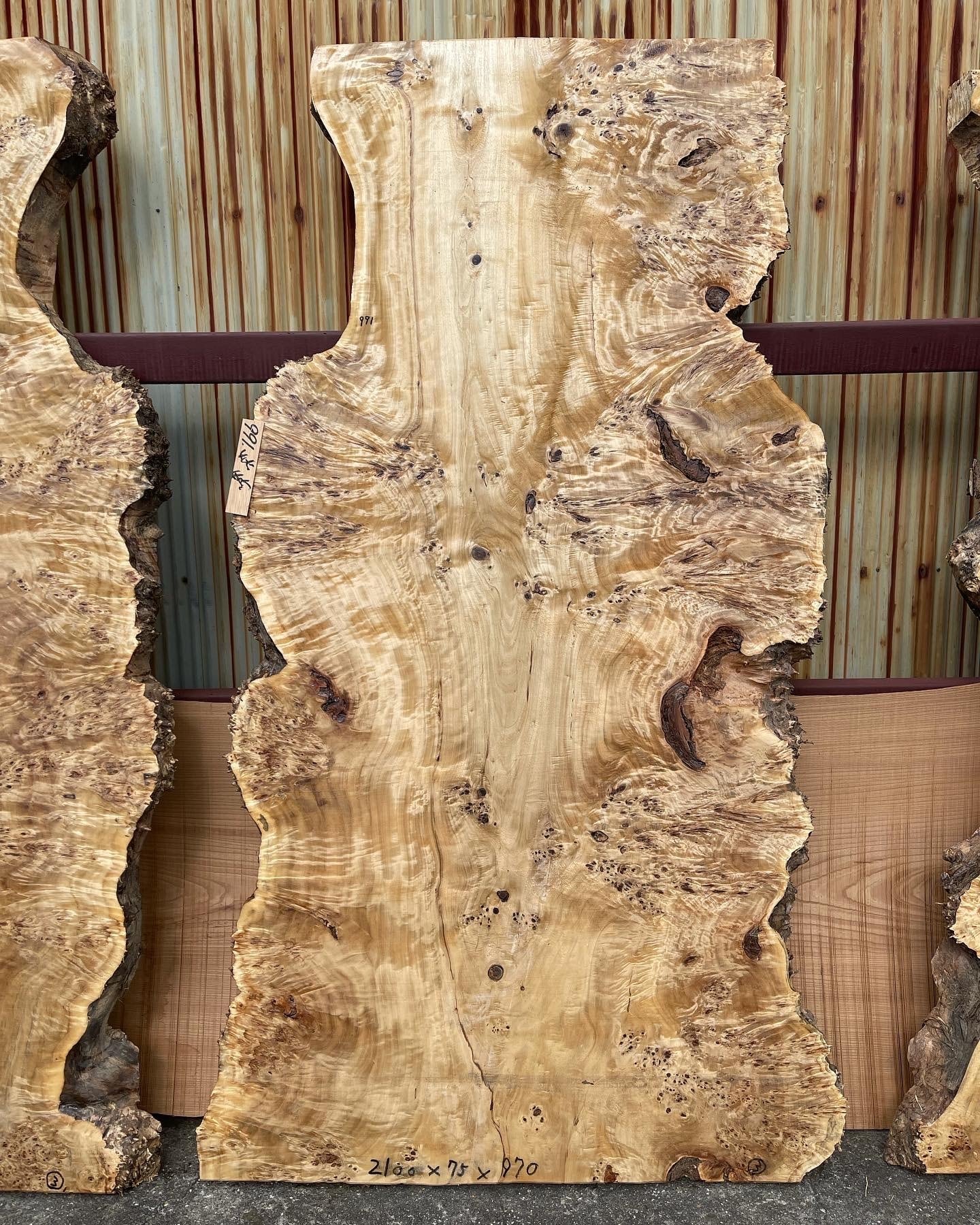 ポプラ テーブル 2.100×900-1050-1170×75mm