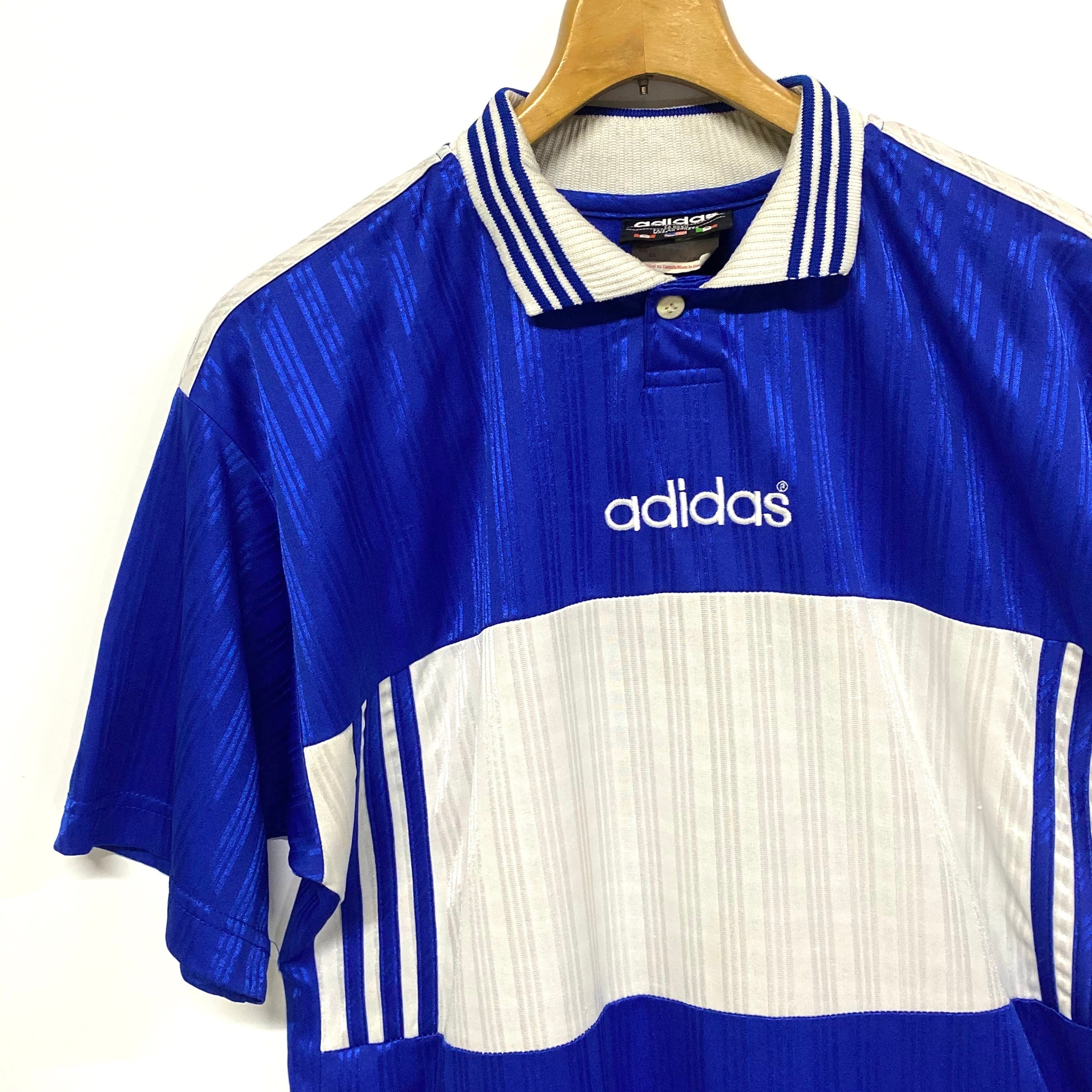 90's adidas アディダス　長袖　ゲームシャツ　サッカー　ユニフォーム