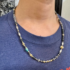 ブライト（Bright）ネックレス（Wave S Hematite）ターコイズ 60cm