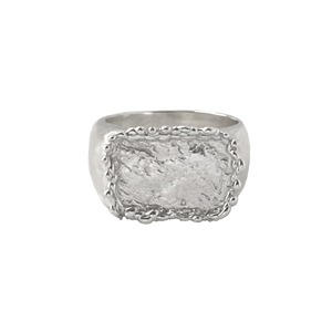 [R036]Silver 925 Tsubu Frame ring