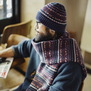 【Set Items】 Fair Isle Scarf & Beanie / フェア アイル マフラー & ニット帽 セット