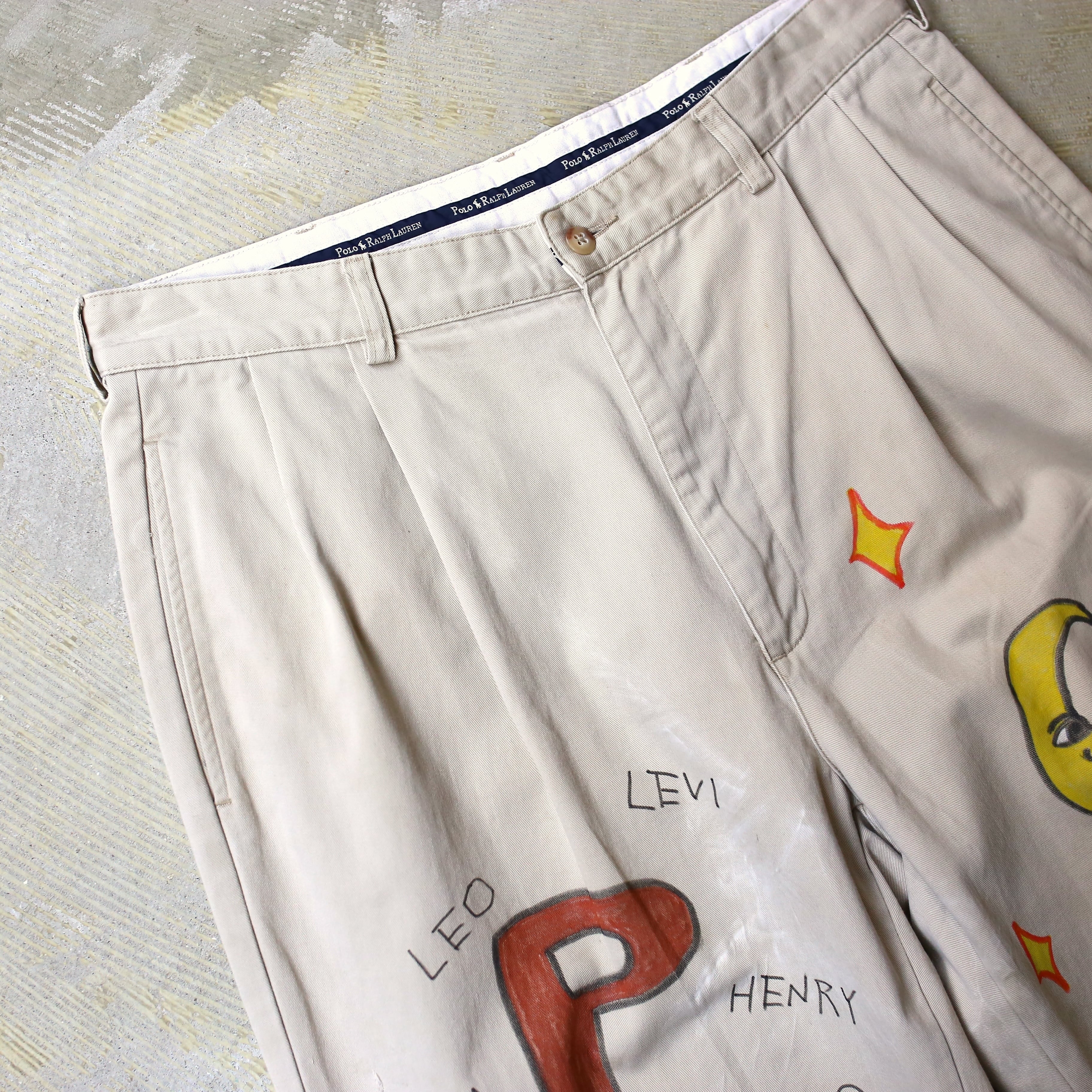 RALPH LAUREN】HAND PAINT DESIGN MEMORIAL PANTS / ラルフローレン