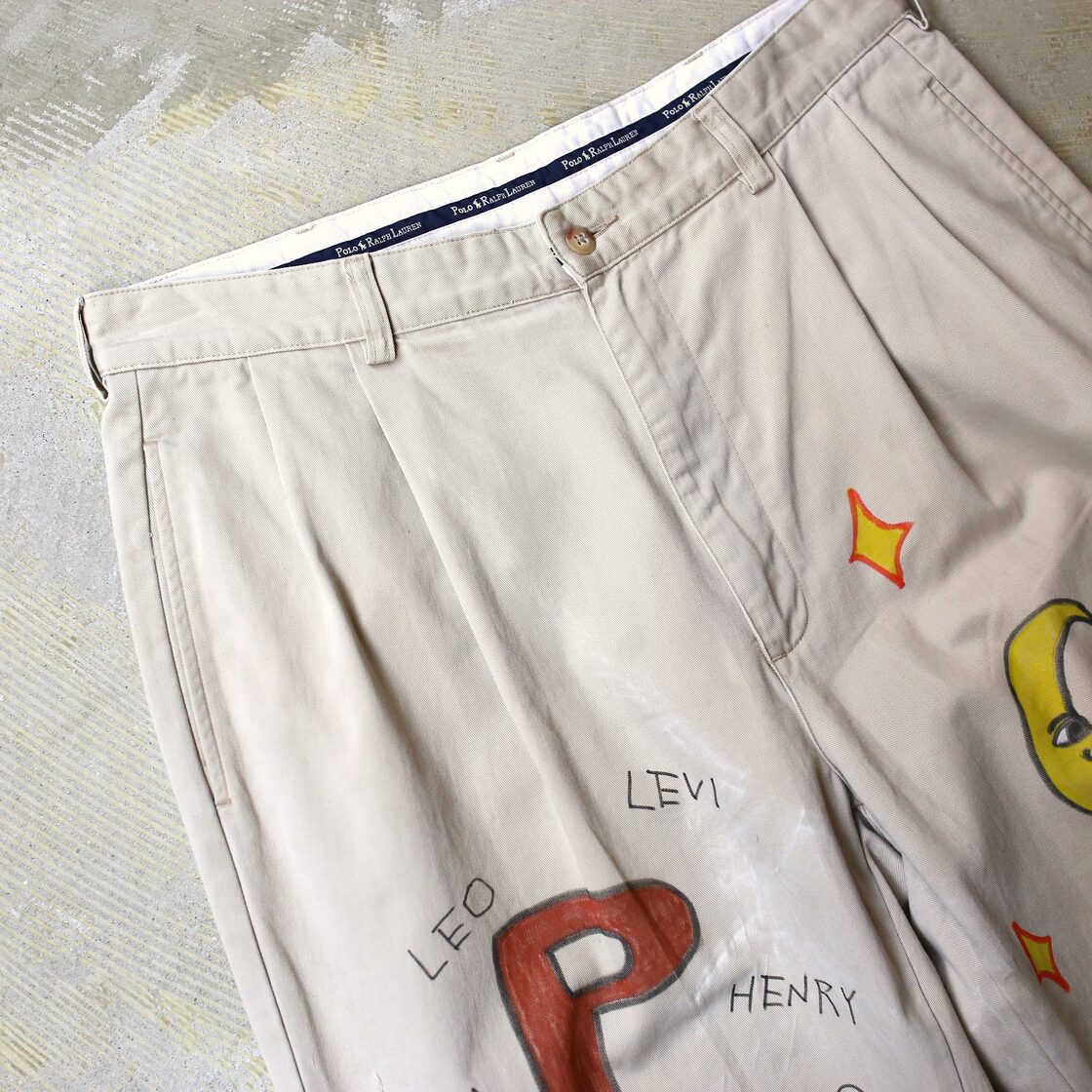 RALPH LAUREN】HAND PAINT DESIGN MEMORIAL PANTS / ラルフローレン 