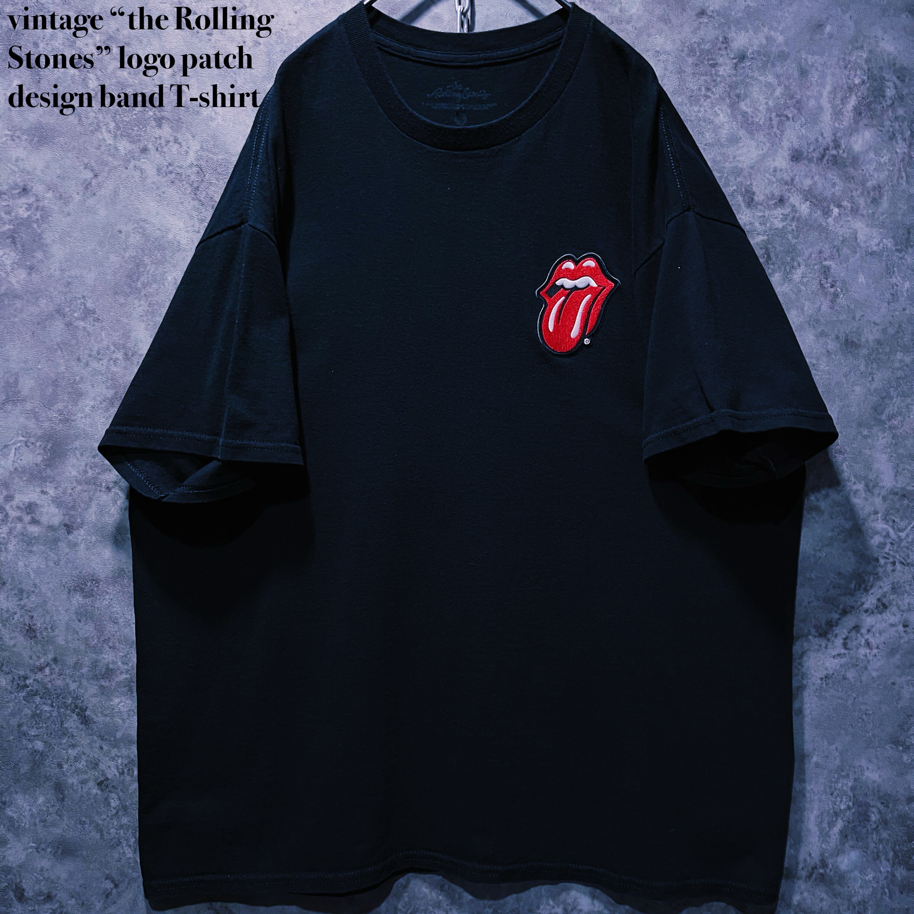 【doppio】vintage “the Rolling Stones” logo patch design band T-shirt