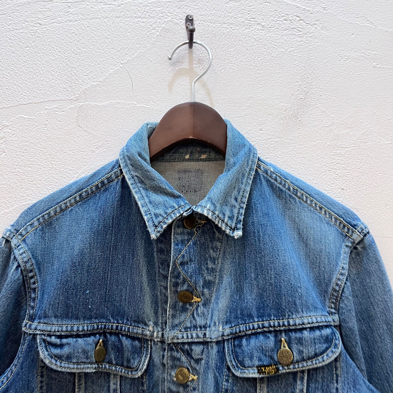 80年代 size:S程度 Lee 101-J リーデニムジャケット トラッカー 青 