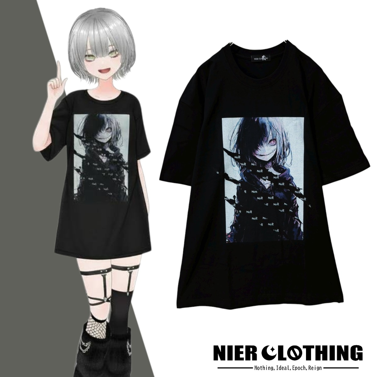 NieR DISTORTED CUTSEW | NIER CLOTHING