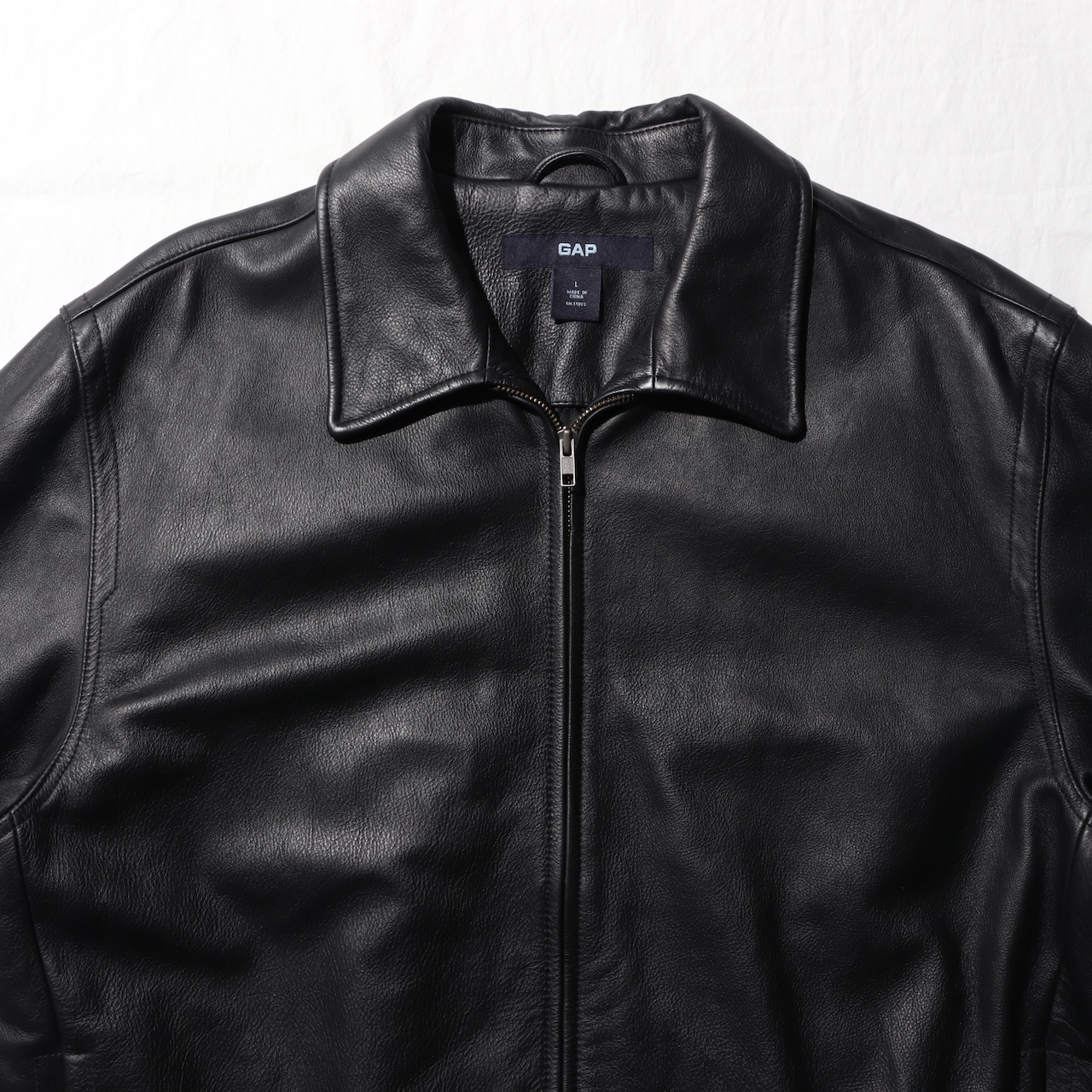 Mint 優良皮革 L Y2K OLD GAP レザージャケット オールドギャップ 黒 ブラック