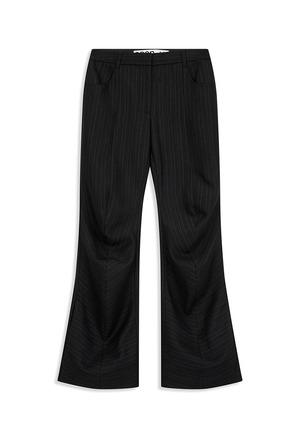[OPEN YY] STRIPE TAILORED BOOTCUT PANTS, BLACK 正規品 韓国ブランド 韓国通販 韓国代行 韓国ファッション オープン ワイワイ 日本 店舗