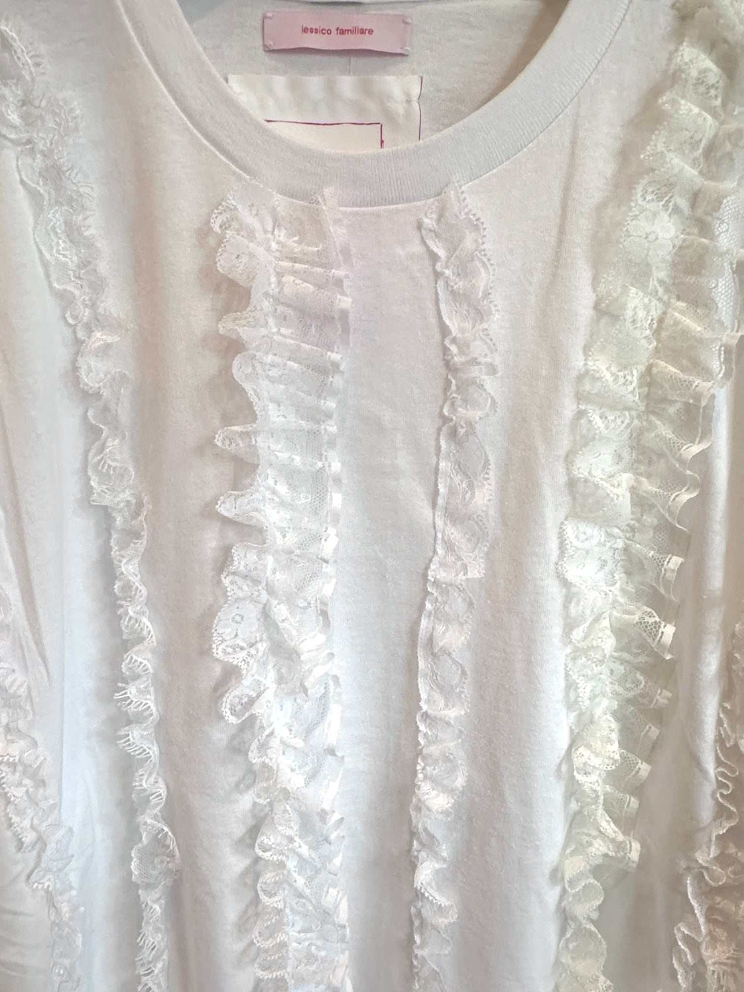 lessico familiare  [STRIPED RUFFLE TEE]