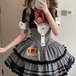 ゆめかわ♡ストライプクラウンワンピース　wanpi8