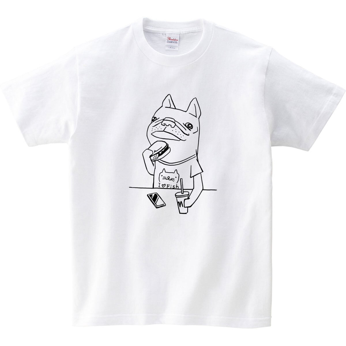 フレブル 食いしん坊 Tシャツ dog31 イラスト 犬 フレンチブルドッグ
