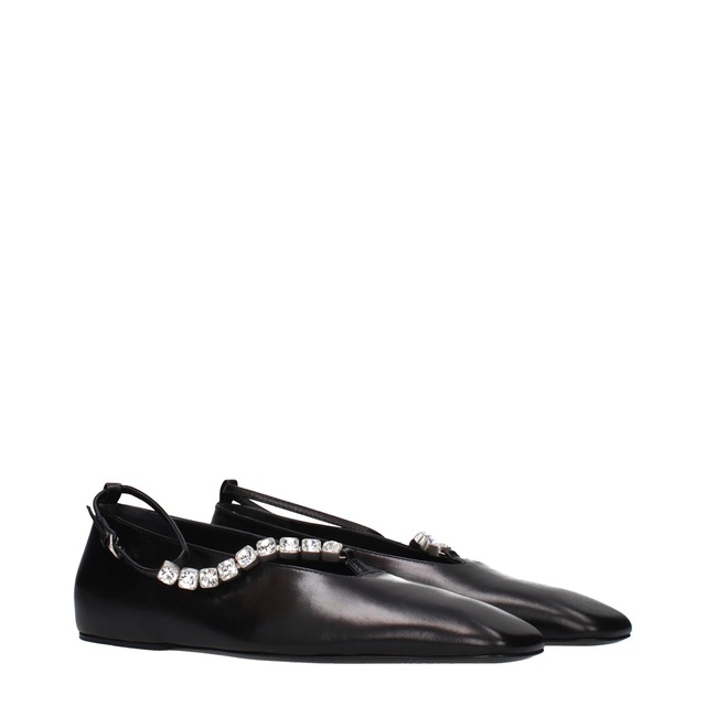 【新品】JIL SANDER ジルサンダー レディース バレエシューズ レザー ブラック WZ0021P4864001