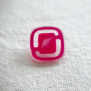 クリアスクエア×ショッキングピンク 20㎜