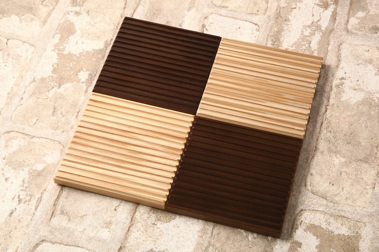 岐阜の山で採れたコースター ブラウン km−17BR 4枚セット | 加藤木工