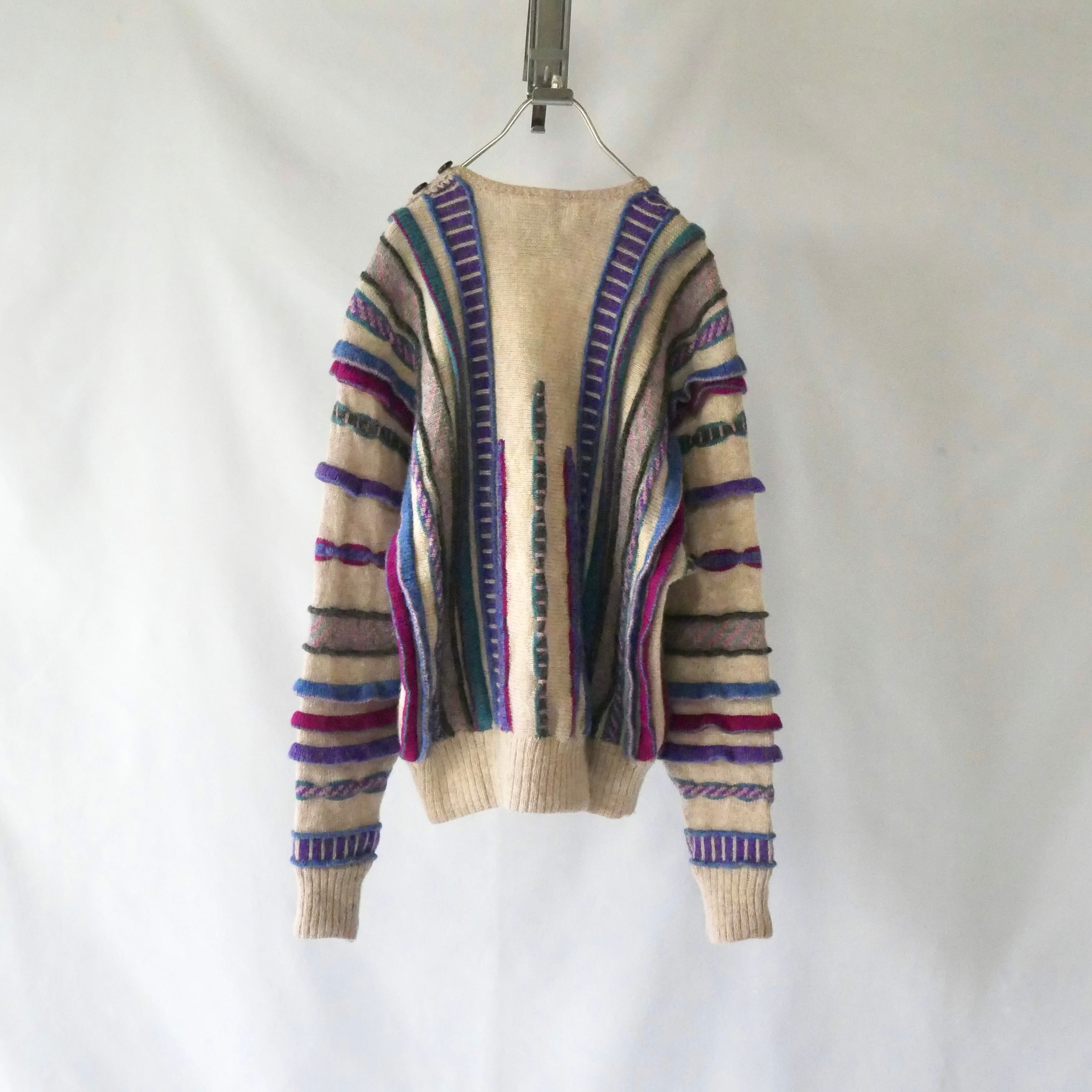 80s vintage madein Scotland nordstrom 3D knit 80年代 ヴィンテージ