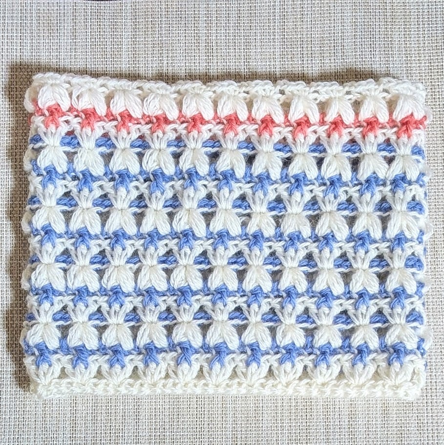 毛糸柄の本革タグ（縫い付けタイプ）2枚セット | crochet and me