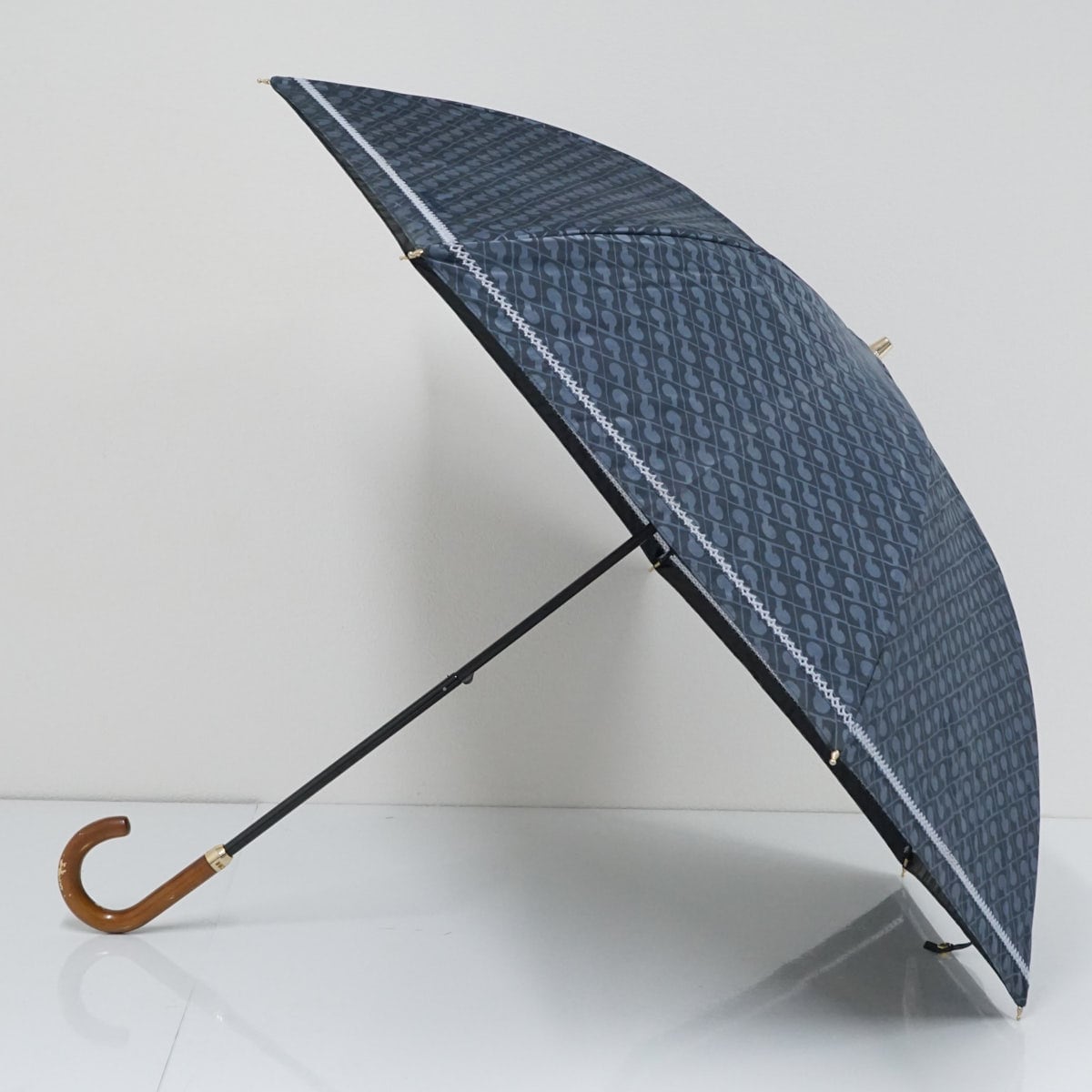 日傘 GHERARDINI ゲラルディーニ 晴雨兼用日傘 USED美品 ネイビー