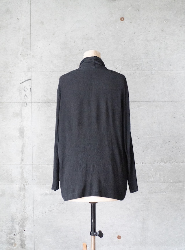 unknown 1980s Black crepe cardigan