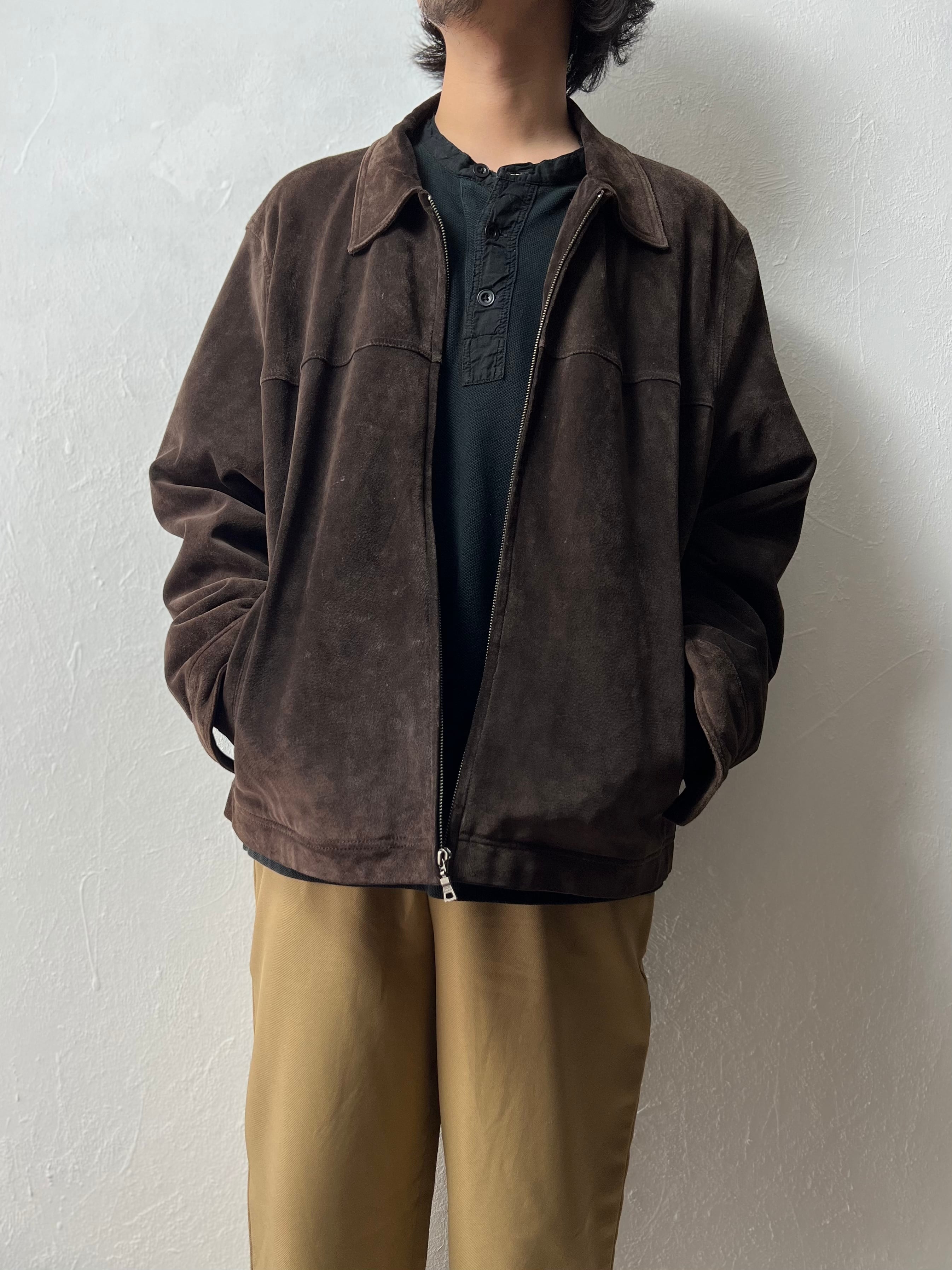 unisex】”Eddie Bauer” suede LEATHER jacket | SISON