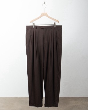 "Zanella" baggy silhouette wool tuck slacks / Made In ITALY