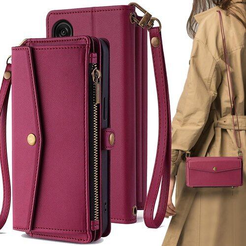 モト G05 ケース ストラップケース 手帳型 ダークグリーン 41