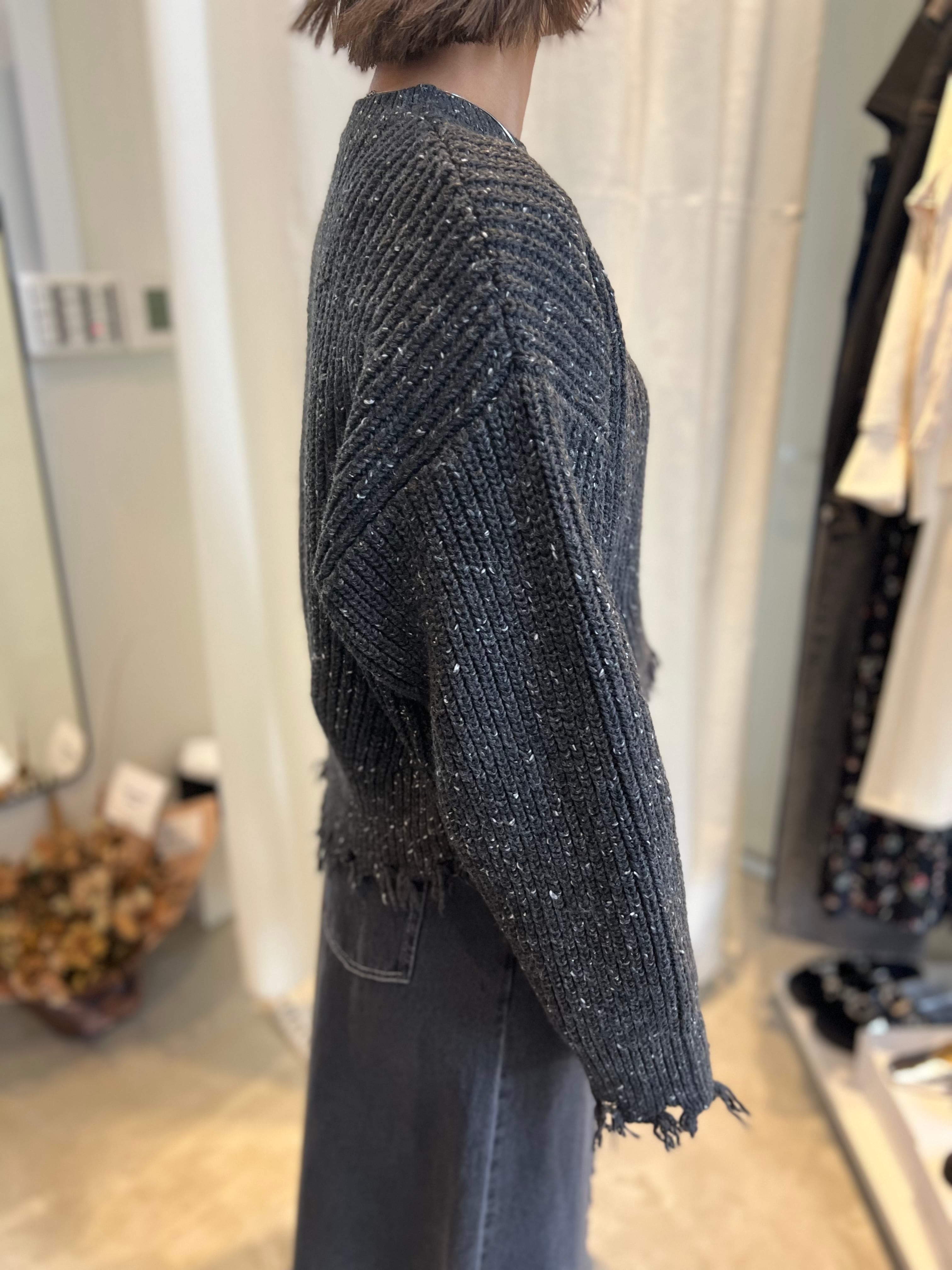 【cafune】ネップダメージニットプルオーバー 535984