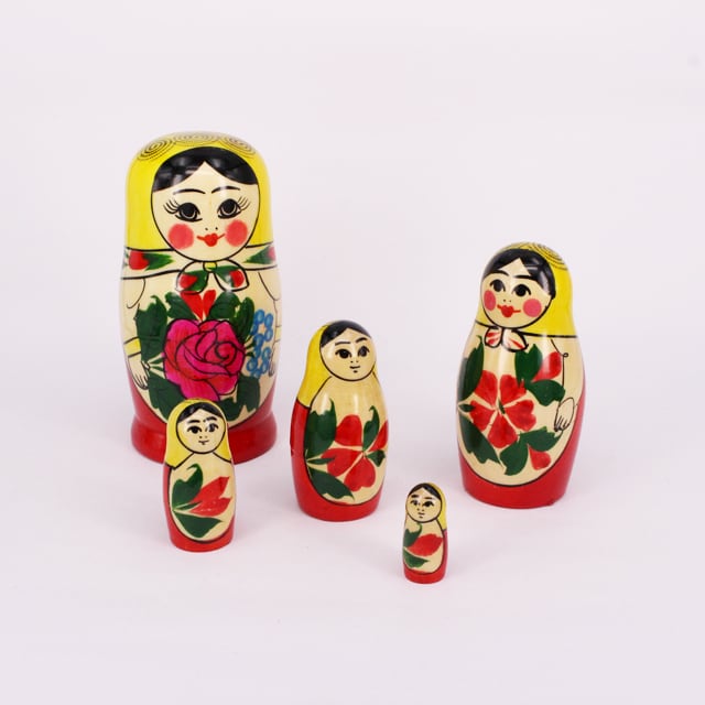 セミョーノフ 伝統柄マトリョーシカ 5個型 | GINZA HAKKO 木の香