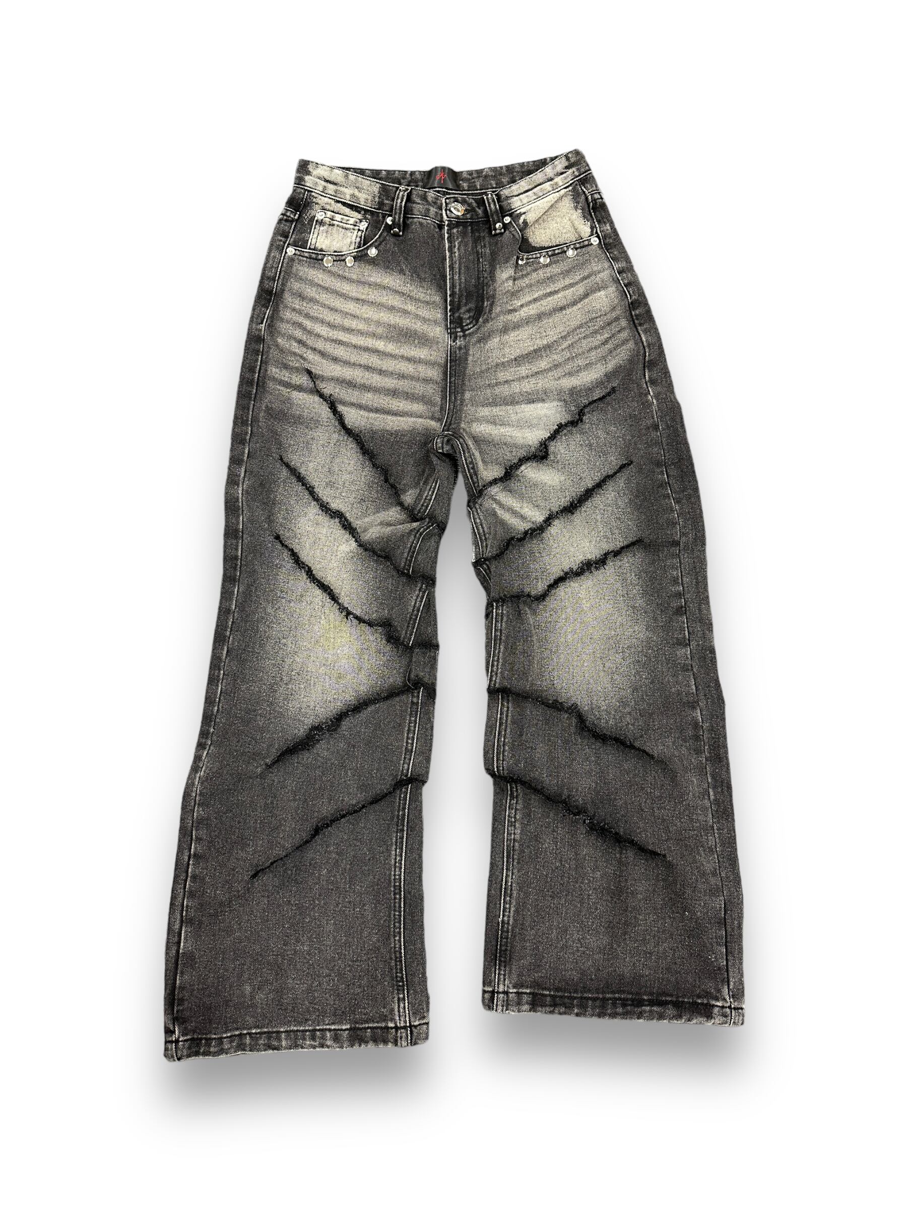 【DESTRUCION9】destrucion damage denim pants