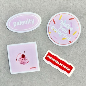 【4種セット】palenity ステッカー（ピンク）