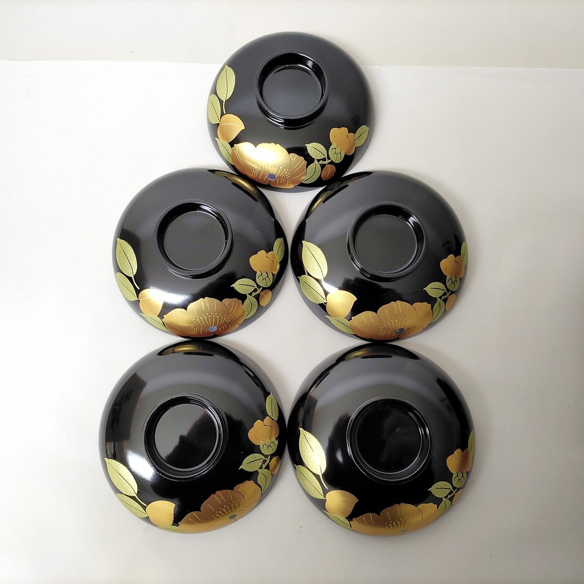 会津塗・汁椀・5客揃・漆器・和食器・桐箱付・No.230205-16・梱包