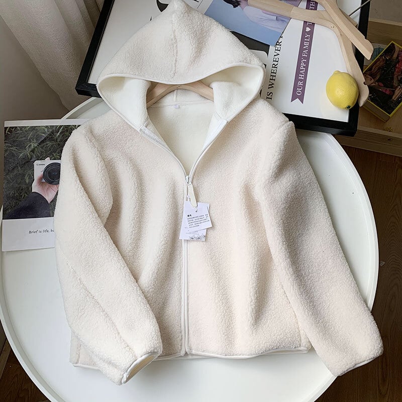 kakuremi ロング丈パーカー　ホワイト