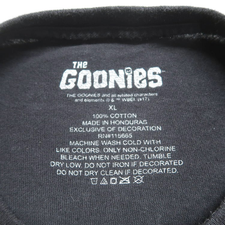 古着 Goonies グーニーズ ムービー プリントTシャツ ブラック 表記：XL