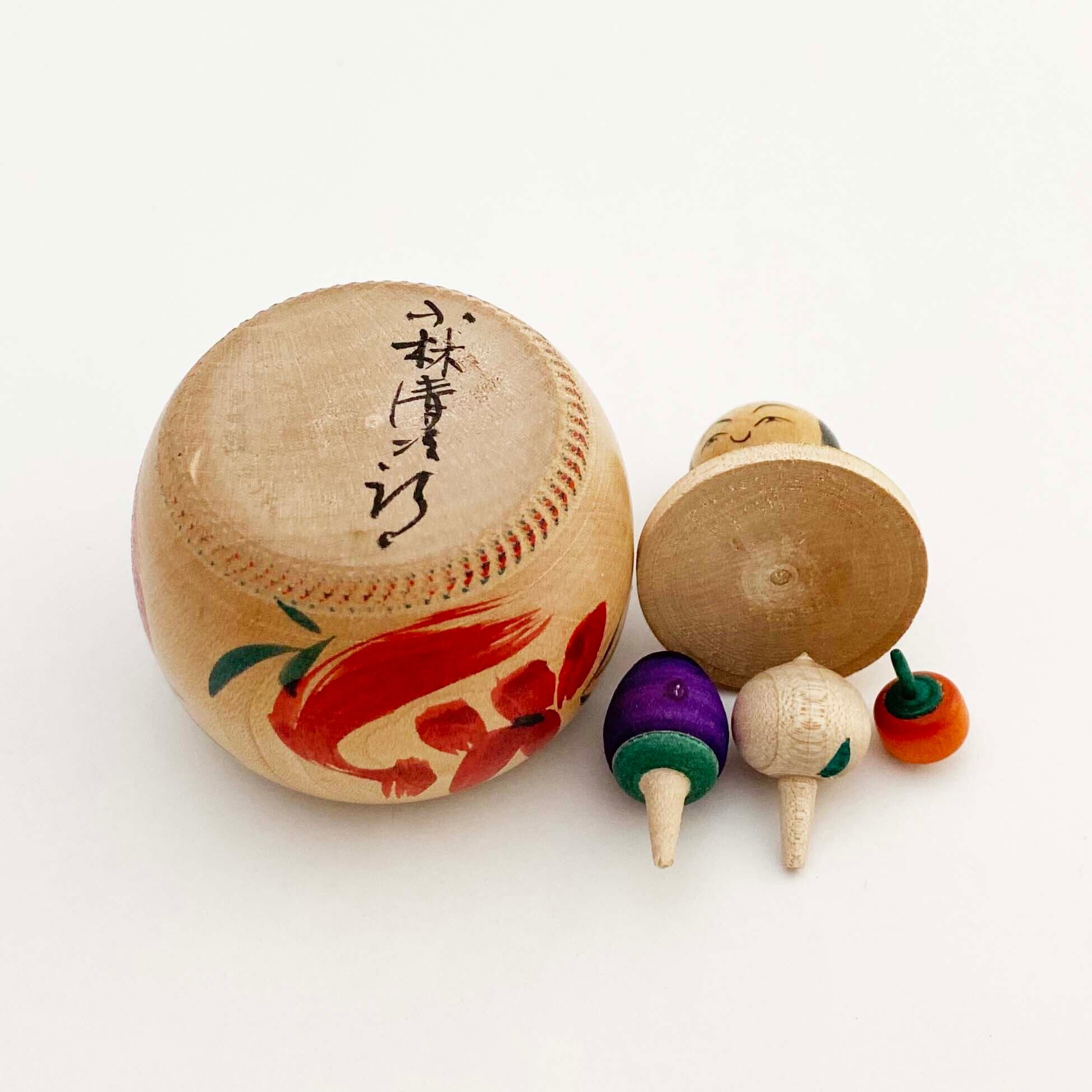 ヴィンテージ野菜独楽入りえじこ(山形系 / 小林清次郎工人)