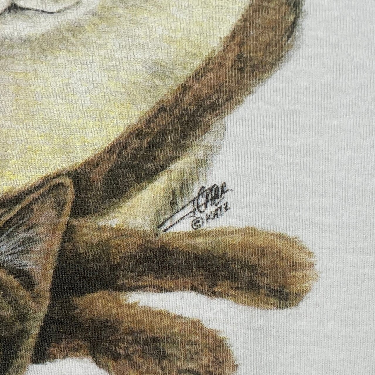 90年代 USA製 KATZ 猫 アート アニマル プリント Tシャツ メンズ3XL