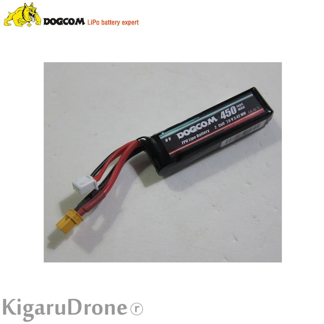 【DOGCOM 2S 450mAh HV】DOGCOM 450mAh 100C 2S 7.6V HV battery