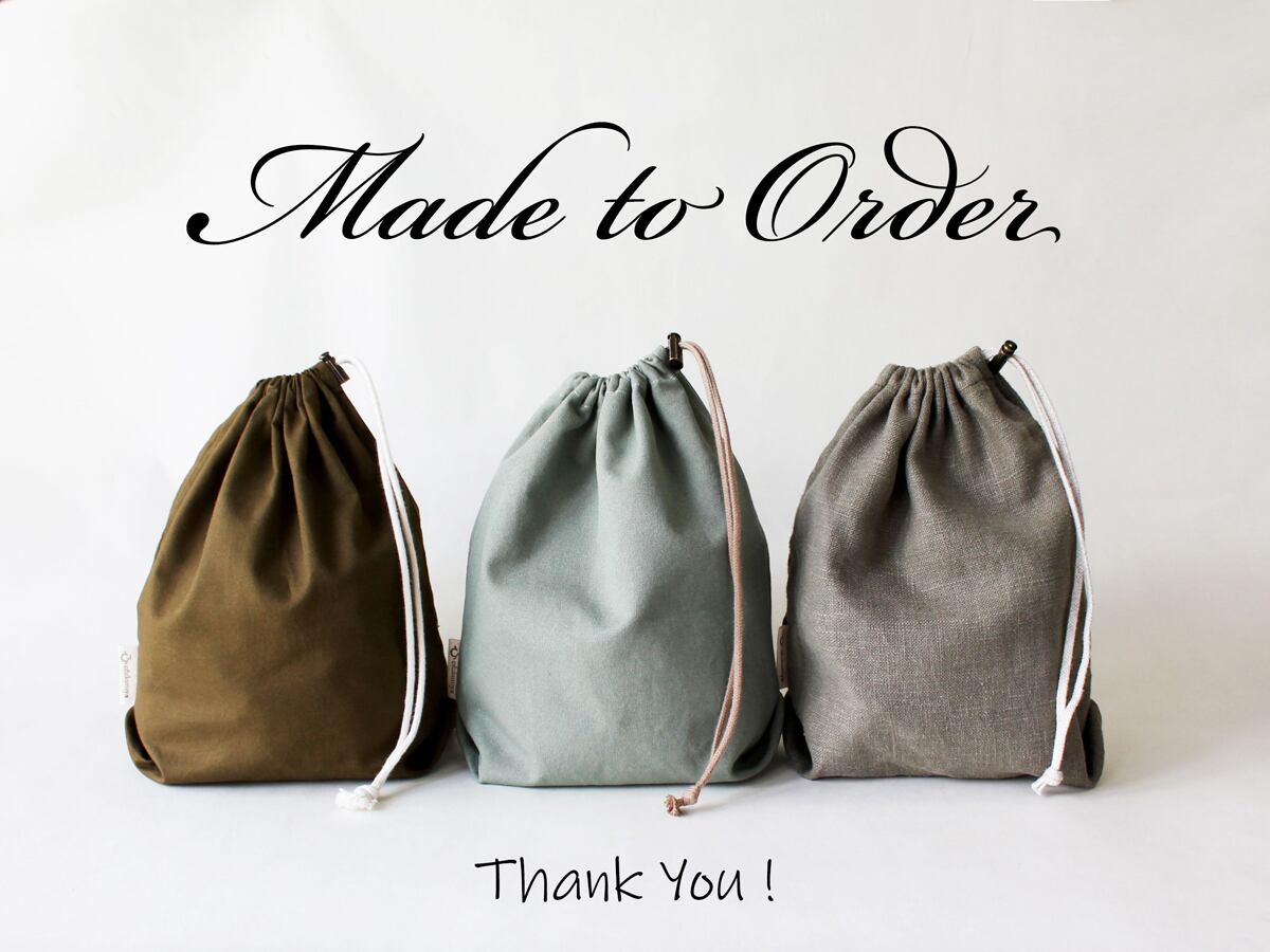 【K様専用】 Kinchaku Order コットンキャンバス セルリアンブルー