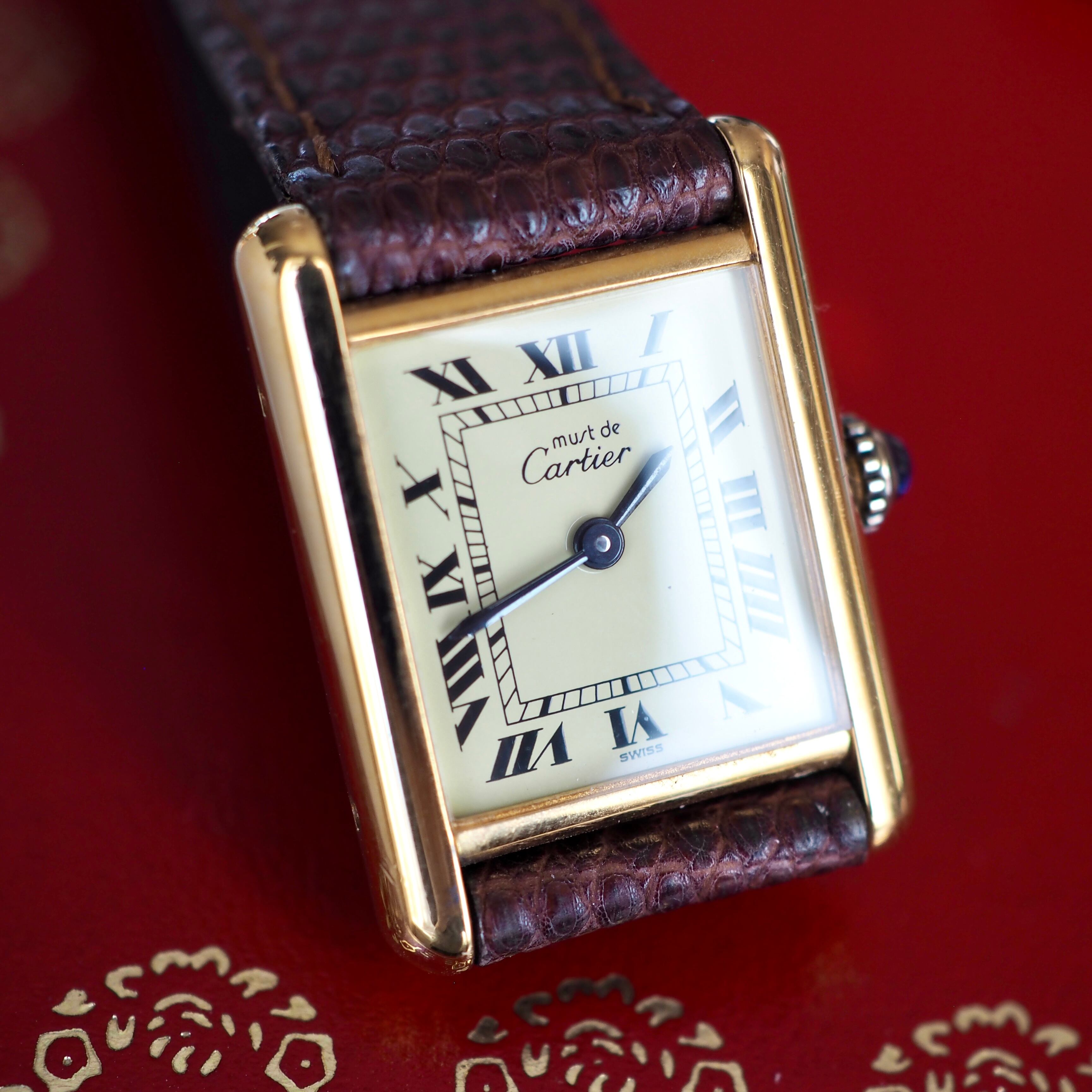 全純正品 保証書 Cartier カルティエ マストタンク アイボリーローマン  