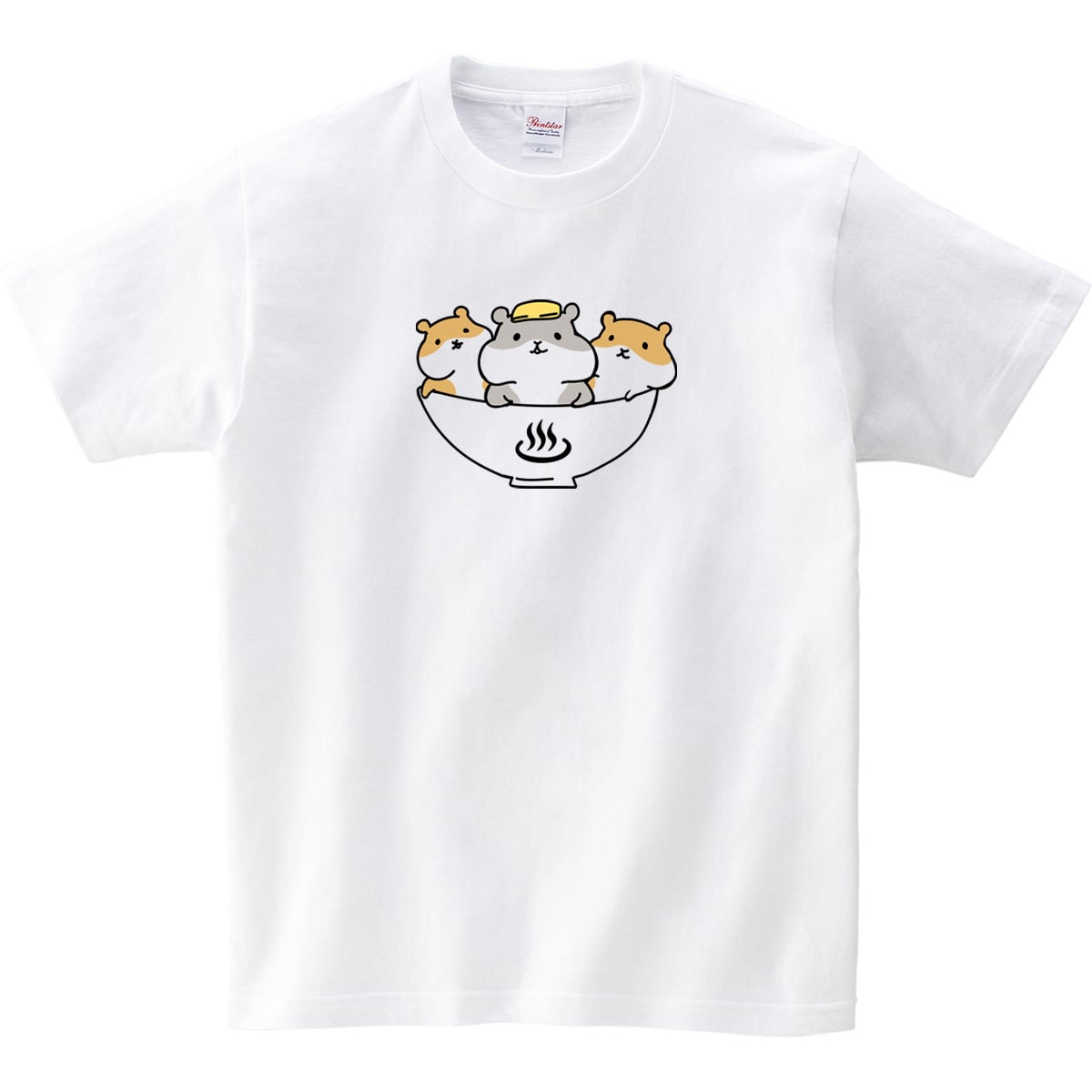 温泉でくつろぐ ハムスター Tシャツ am96 かわいい ハム イラスト アニマルtシャツ