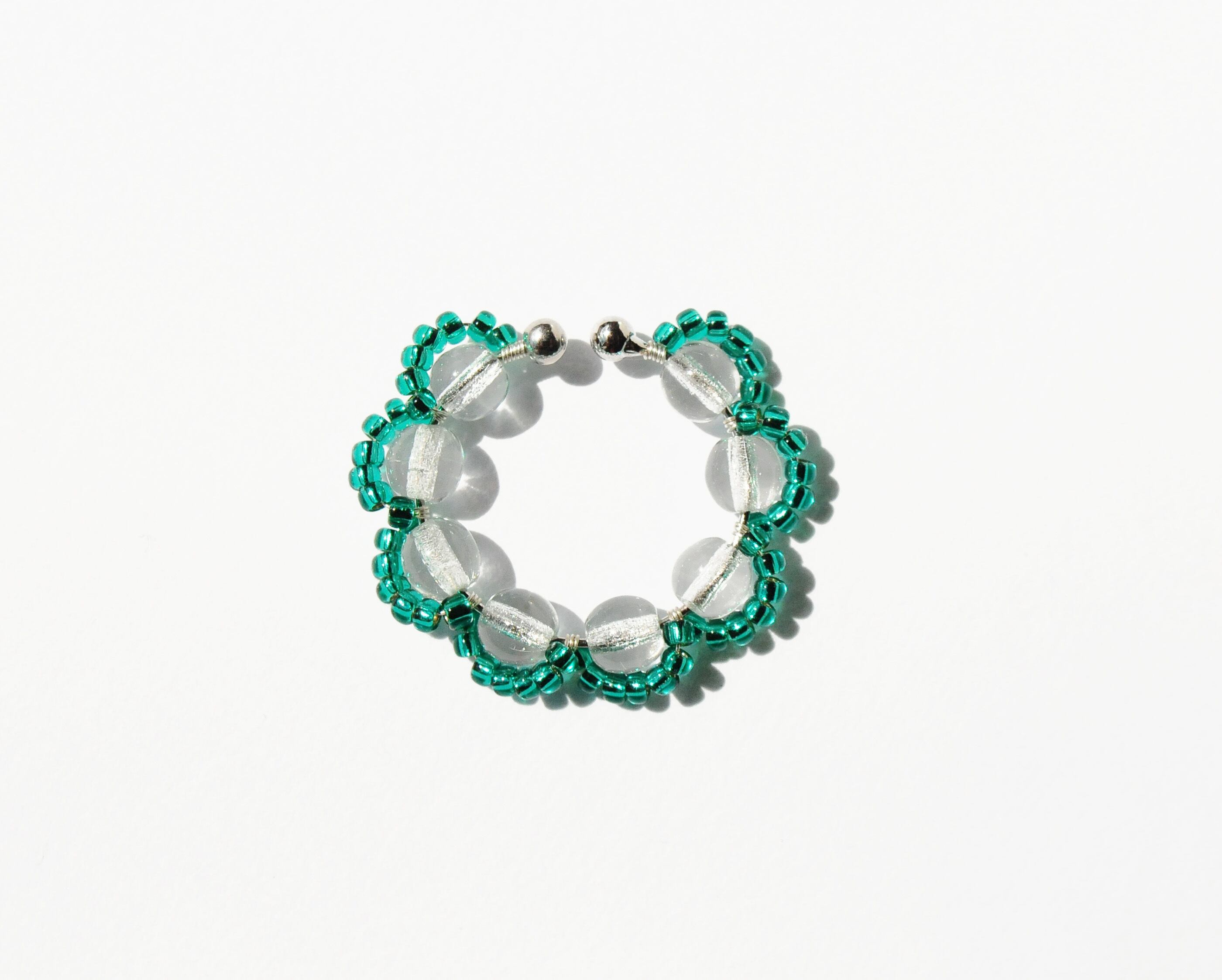 <Rollo~イロヅクビジュー~>イヤーカフ『 Toumei × Emerald 』