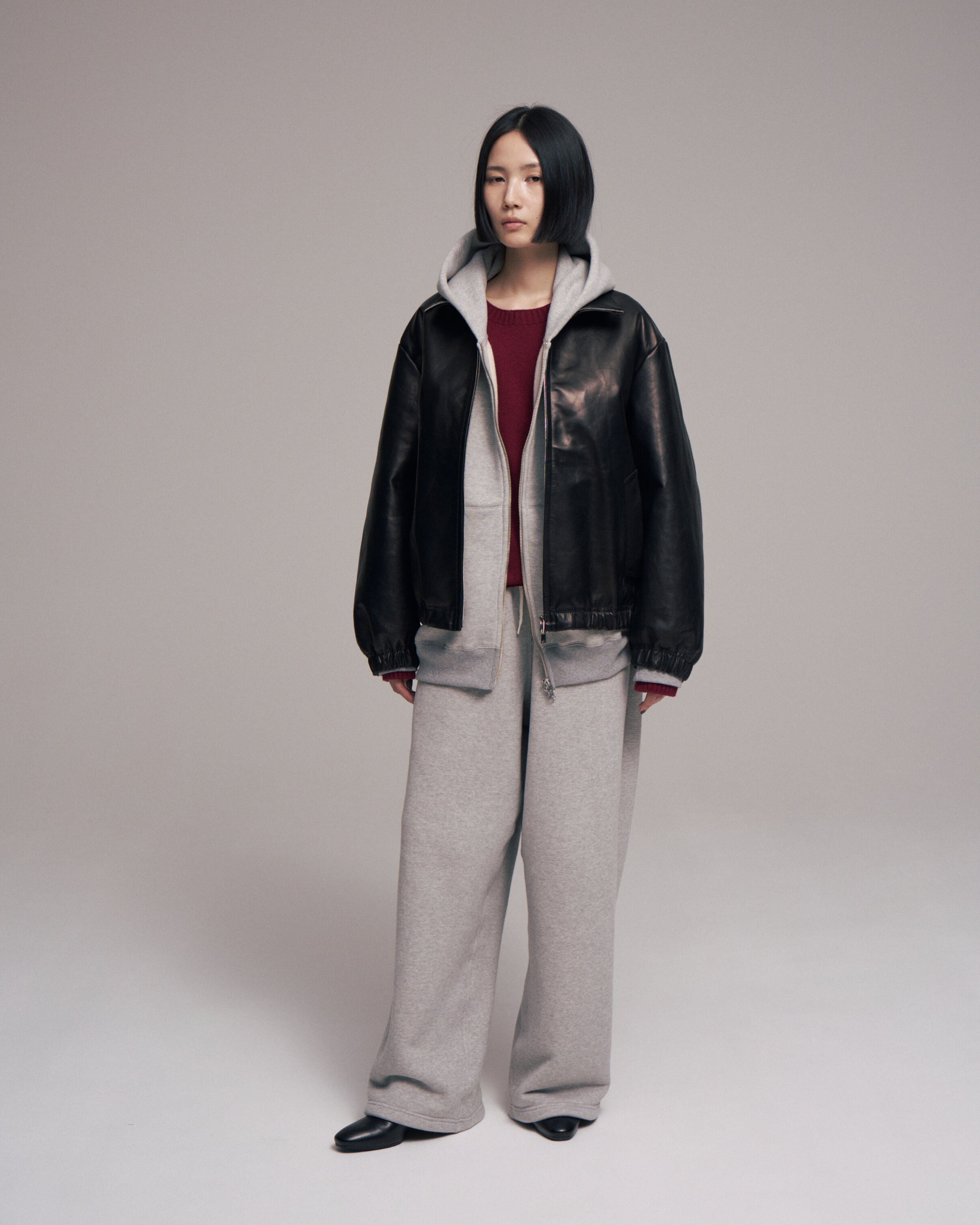 LAST1】superNova. Leather track jacket - Horsehide / Black