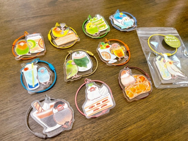 アクリルキーホルダー birds and desserts