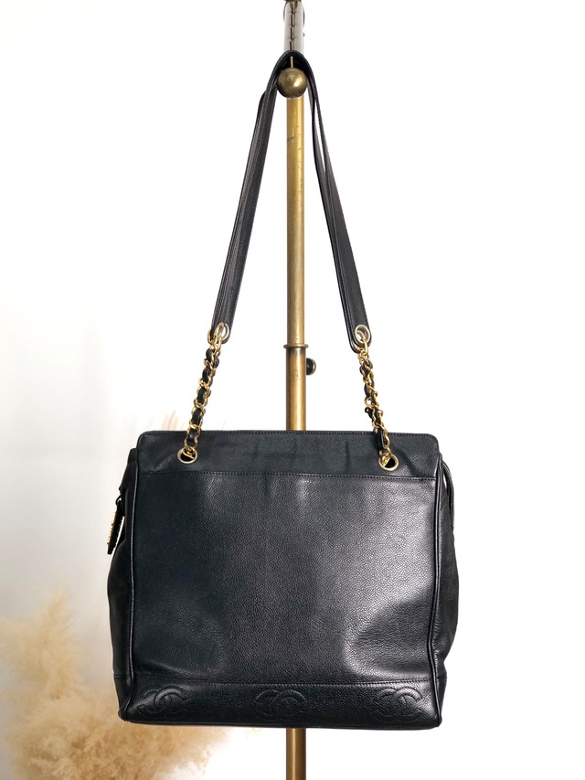 CHANEL シャネル トリプルココ ショルダーバッグ ブラック レザー キャビアスキン vintage ヴィンテージ オールド gph8sd
