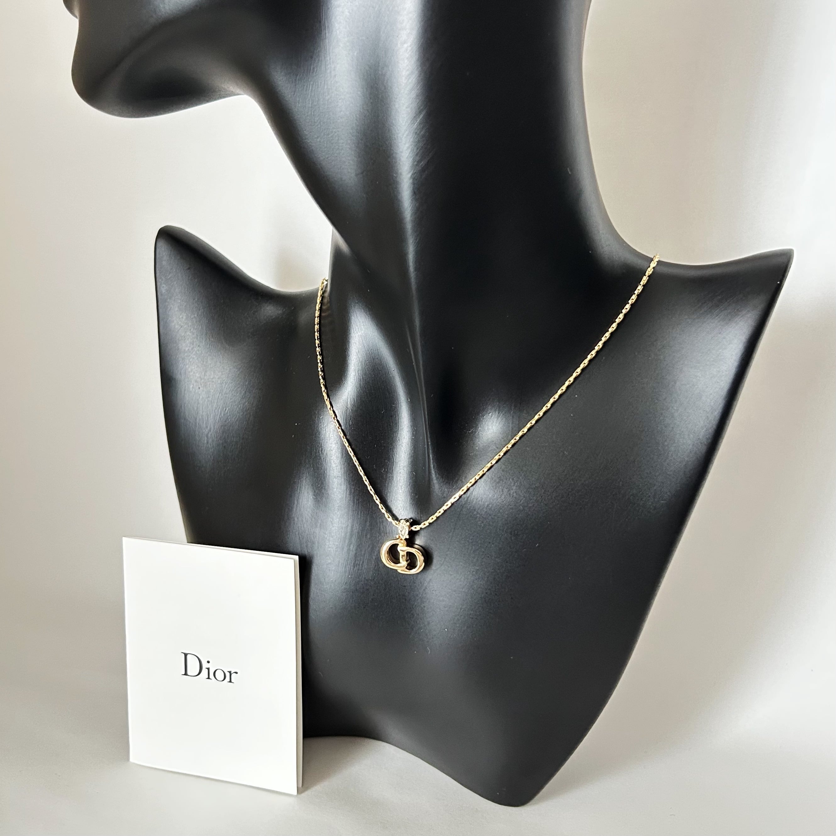 カオナシ　Dior SS21 ネックレス　箱無し N8007】Christian Dior one stone logo necklace/クリスチャン
