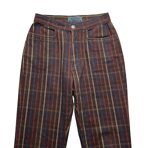 vintage VERSACE JEANS COUTURE plaid pattern color denim pants