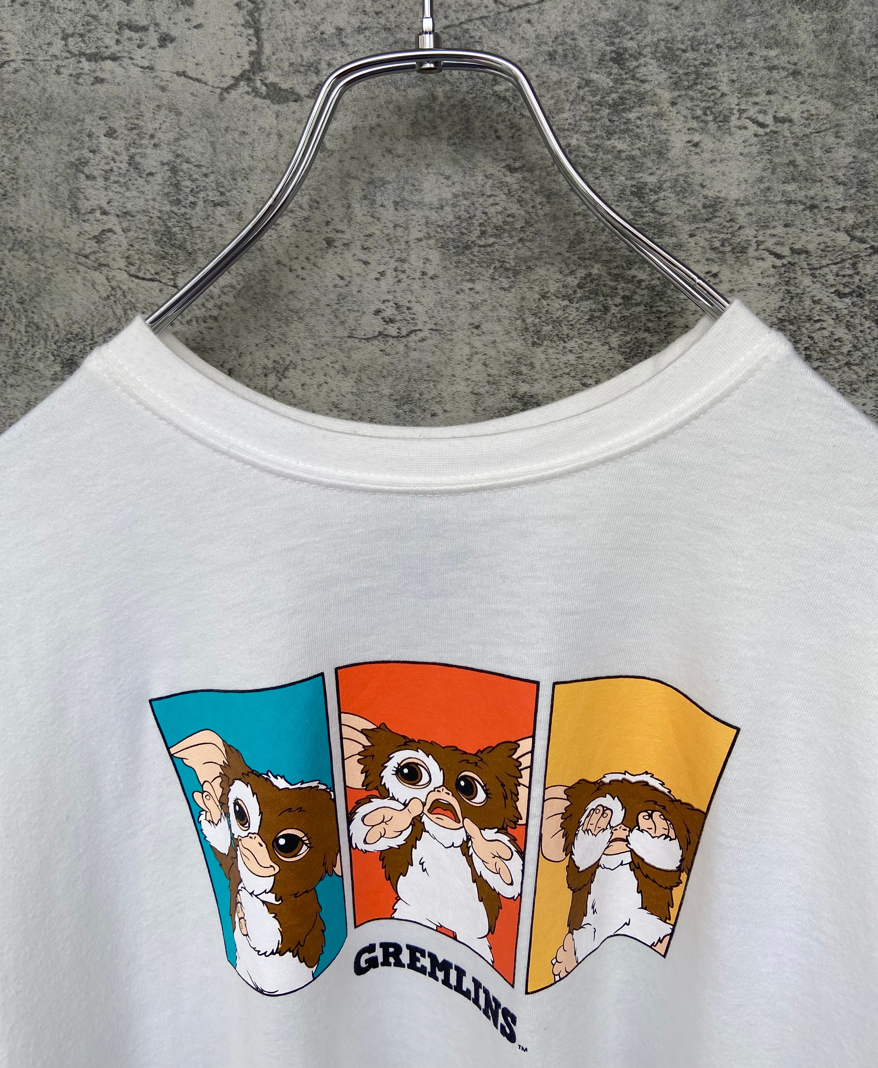 Gremlins グレムリン ギズモ 背面刺繍ロゴ 白 Tシャツ L | 【古着 らく